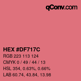 Color code: HEX #DF717C | qconv.com