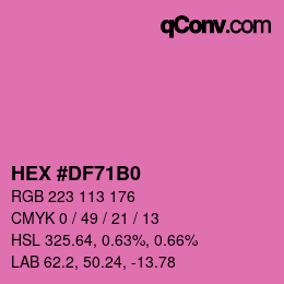 カラーコード: HEX #DF71B0 | qconv.com
