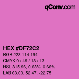 Color code: HEX #DF72C2 | qconv.com