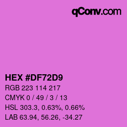 Color code: HEX #DF72D9 | qconv.com