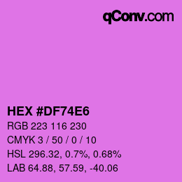 Color code: HEX #DF74E6 | qconv.com