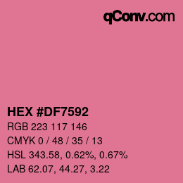 Color code: HEX #DF7592 | qconv.com