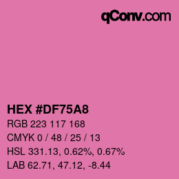 カラーコード: HEX #DF75A8 | qconv.com