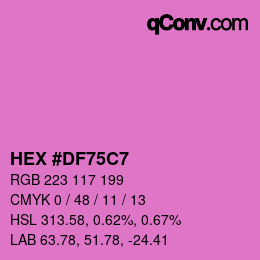 Color code: HEX #DF75C7 | qconv.com