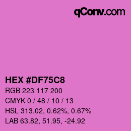 Color code: HEX #DF75C8 | qconv.com
