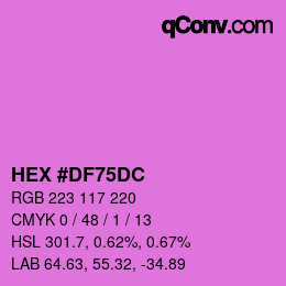 Color code: HEX #DF75DC | qconv.com