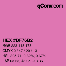 カラーコード: HEX #DF76B2 | qconv.com