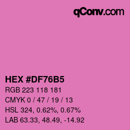 Color code: HEX #DF76B5 | qconv.com