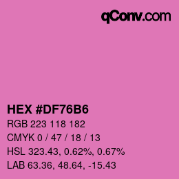 Color code: HEX #DF76B6 | qconv.com