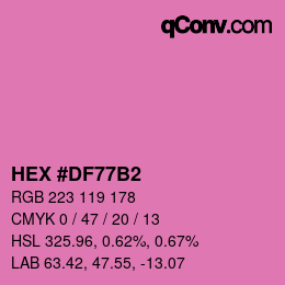 Color code: HEX #DF77B2 | qconv.com