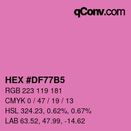 Color code: HEX #DF77B5 | qconv.com