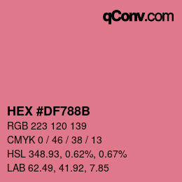 Color code: HEX #DF788B | qconv.com
