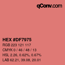 Color code: HEX #DF7975 | qconv.com
