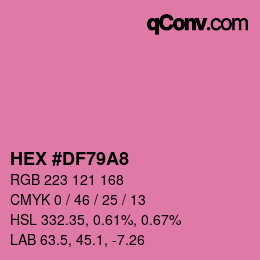 Color code: HEX #DF79A8 | qconv.com