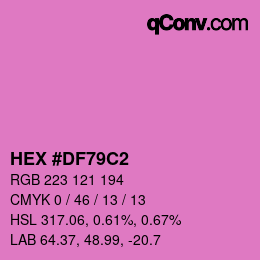 Color code: HEX #DF79C2 | qconv.com