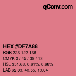 Color code: HEX #DF7A88 | qconv.com