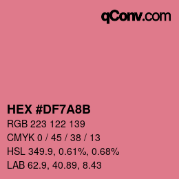 カラーコード: HEX #DF7A8B | qconv.com