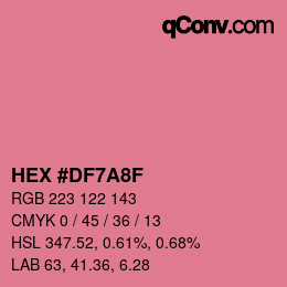 Color code: HEX #DF7A8F | qconv.com
