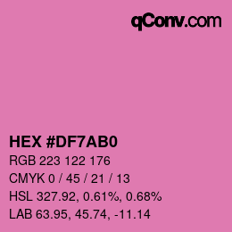 Color code: HEX #DF7AB0 | qconv.com
