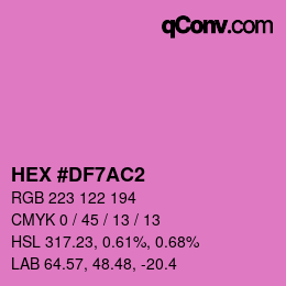 Color code: HEX #DF7AC2 | qconv.com