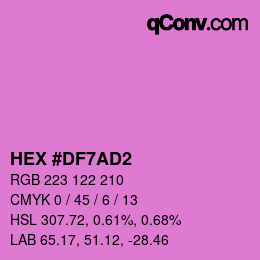 Color code: HEX #DF7AD2 | qconv.com