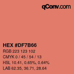 Color code: HEX #DF7B66 | qconv.com