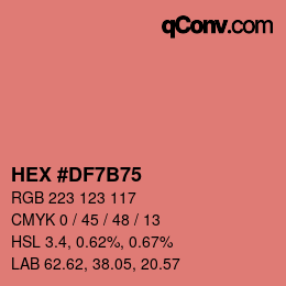 Color code: HEX #DF7B75 | qconv.com