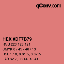 カラーコード: HEX #DF7B79 | qconv.com