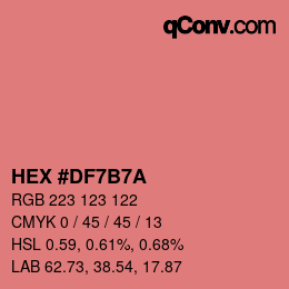 カラーコード: HEX #DF7B7A | qconv.com