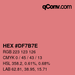 カラーコード: HEX #DF7B7E | qconv.com