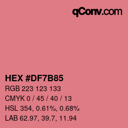 Color code: HEX #DF7B85 | qconv.com