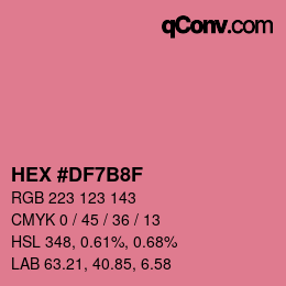 カラーコード: HEX #DF7B8F | qconv.com