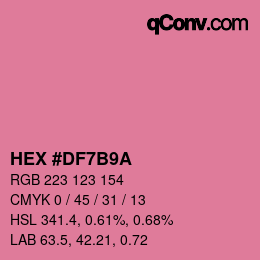 カラーコード: HEX #DF7B9A | qconv.com