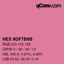 カラーコード: HEX #DF7B9B | qconv.com