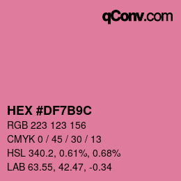 カラーコード: HEX #DF7B9C | qconv.com