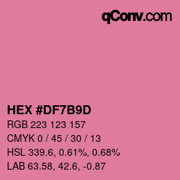 カラーコード: HEX #DF7B9D | qconv.com