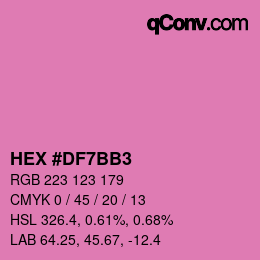 カラーコード: HEX #DF7BB3 | qconv.com