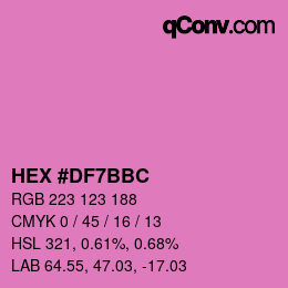 カラーコード: HEX #DF7BBC | qconv.com