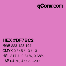 Color code: HEX #DF7BC2 | qconv.com