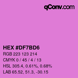 Color code: HEX #DF7BD6 | qconv.com