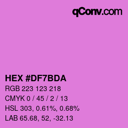 カラーコード: HEX #DF7BDA | qconv.com