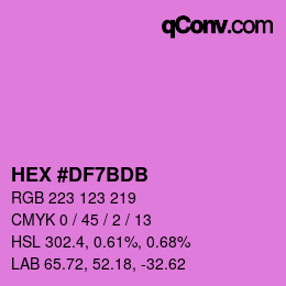 Color code: HEX #DF7BDB | qconv.com