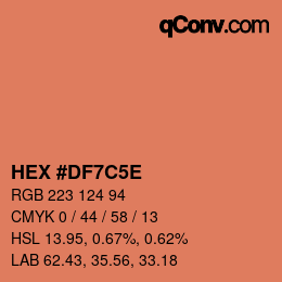 カラーコード: HEX #DF7C5E | qconv.com