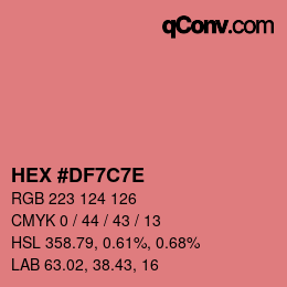 カラーコード: HEX #DF7C7E | qconv.com