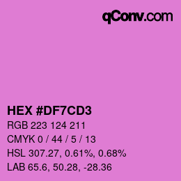 カラーコード: HEX #DF7CD3 | qconv.com