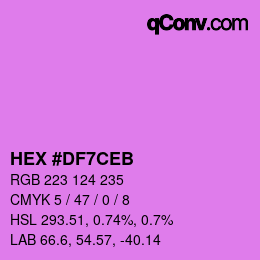 Color code: HEX #DF7CEB | qconv.com