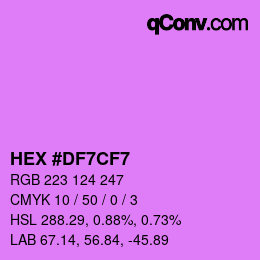Color code: HEX #DF7CF7 | qconv.com