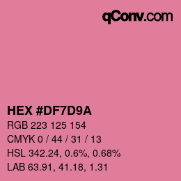 Color code: HEX #DF7D9A | qconv.com