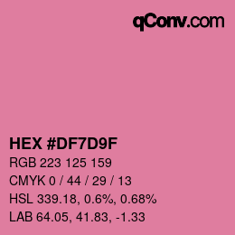 颜色代码: HEX #DF7D9F | qconv.com