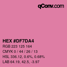 Color code: HEX #DF7DA4 | qconv.com